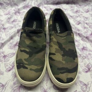 Soda Camouflage Slip-On Sneakers
